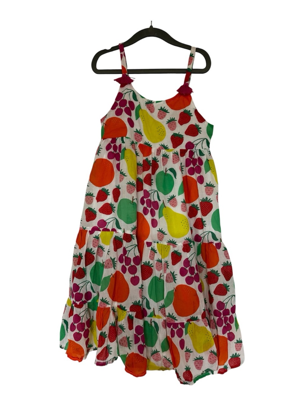 Mini Boden tiered tassel tutibfruiti print dress